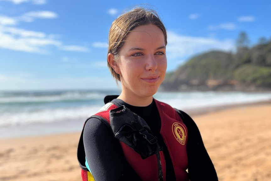 Teenager surflisaver Saskia Rundle-Trowbridge performed a dramatic cave rescue