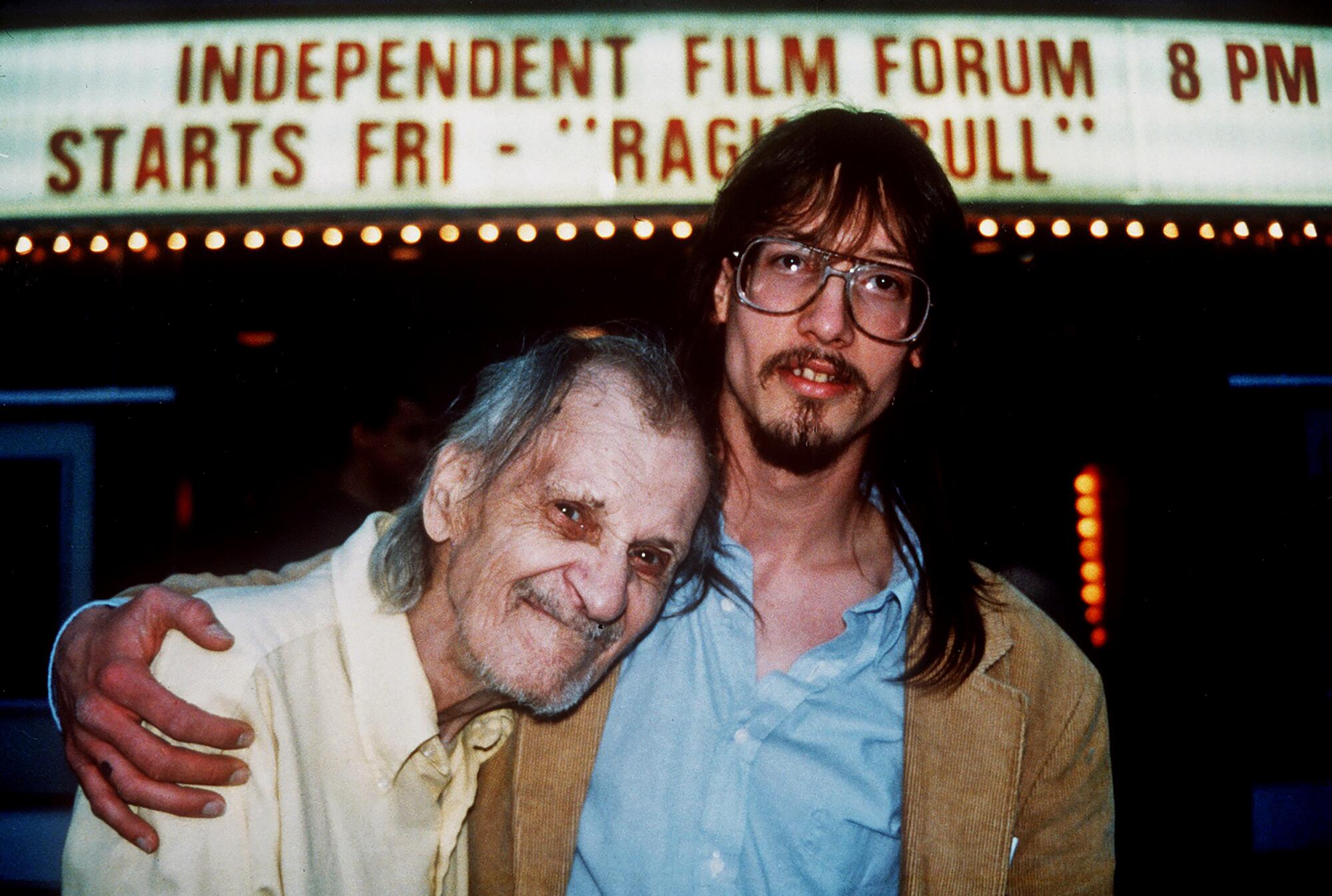 Bill Borchardt (Mark's uncle) and Mark Borchardt in "American Movie." 