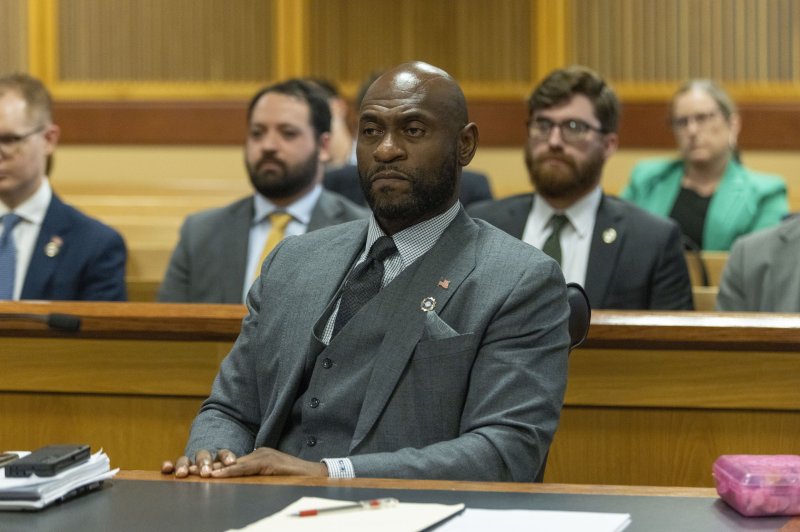 Fulton County District Attorney Special Prosecutor Nathan Wade is shown during a hearing at the Fulton County Courthouse in Atlanta on Oct. 20. A filings in his divorce case on Friday includes credit card receipts indicating he took trips with Trump prosecutor Fani Willis. File Pool Photo by Alyssa Pointer/EPA-EFE