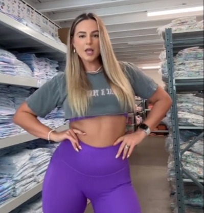 Karina, a body positive influencer, danced to celebrate her belly and her body