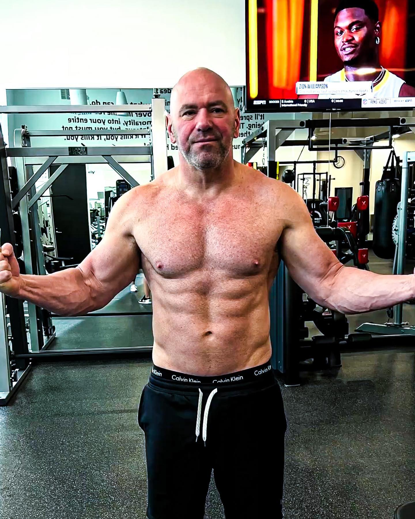 UFC president Dana White transformed his body