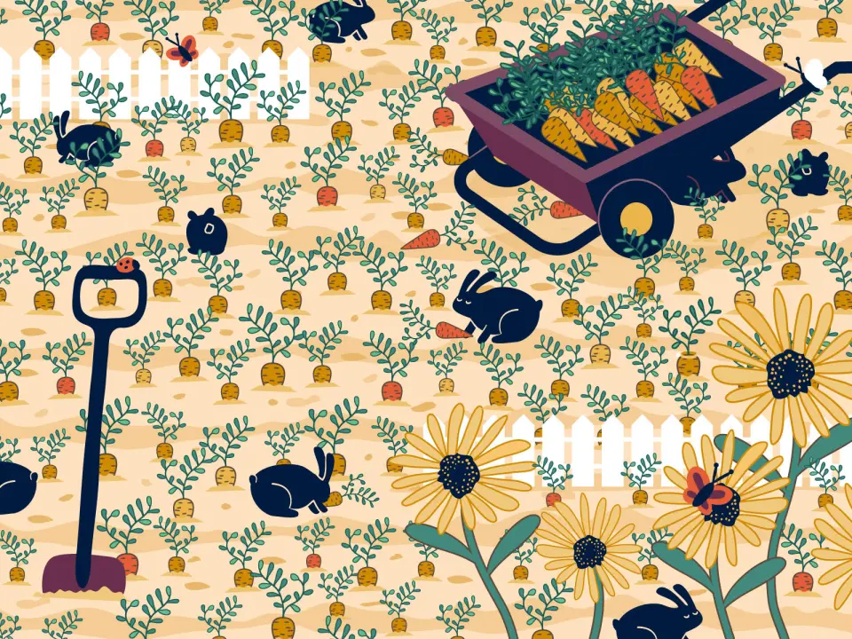 Try looking for the ring that's hidden in this springtime illustration