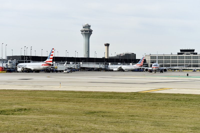 The FAA is reporting two-hour delays into Chicago's O'Hare International Airport due to a cold weather snap that has left snow and ice in the region. File Photo by Brian Kersey/UPI