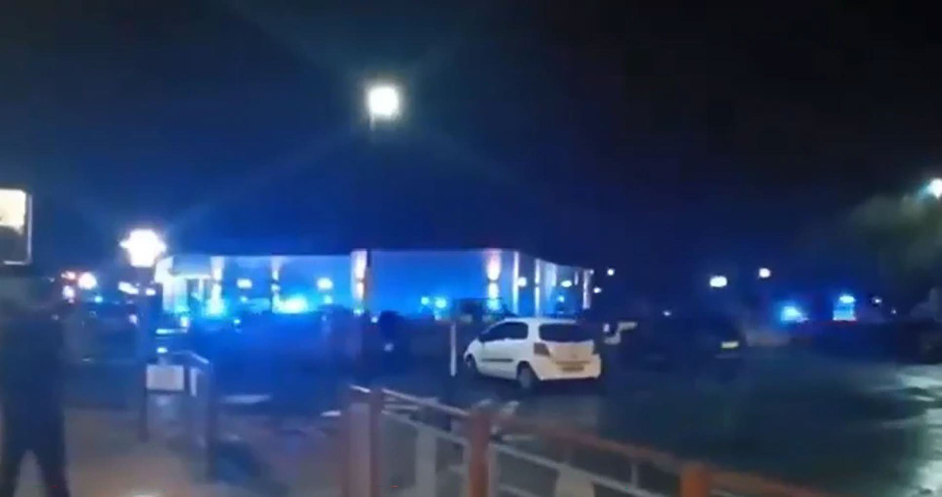 The scene tonight after the shooting