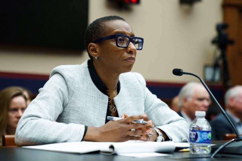 Claudine Gay, president of Harvard University, who resigned Tuesday, testifies before the House Education and the Workforce Committee at the Rayburn Building in the U.S. Capitol in Washington on December 5. Photo by Will Oliver/EPA-EFE