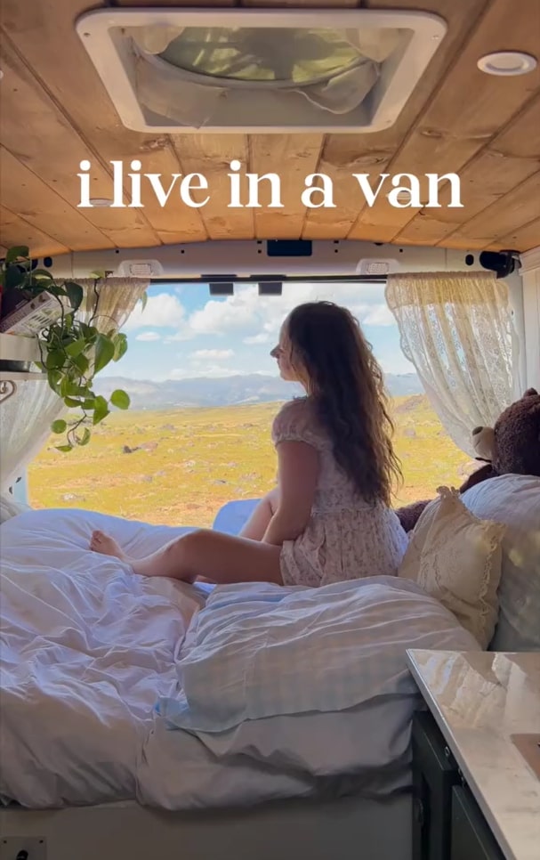 A van lifer has shown off the stunning van she transformed into her home