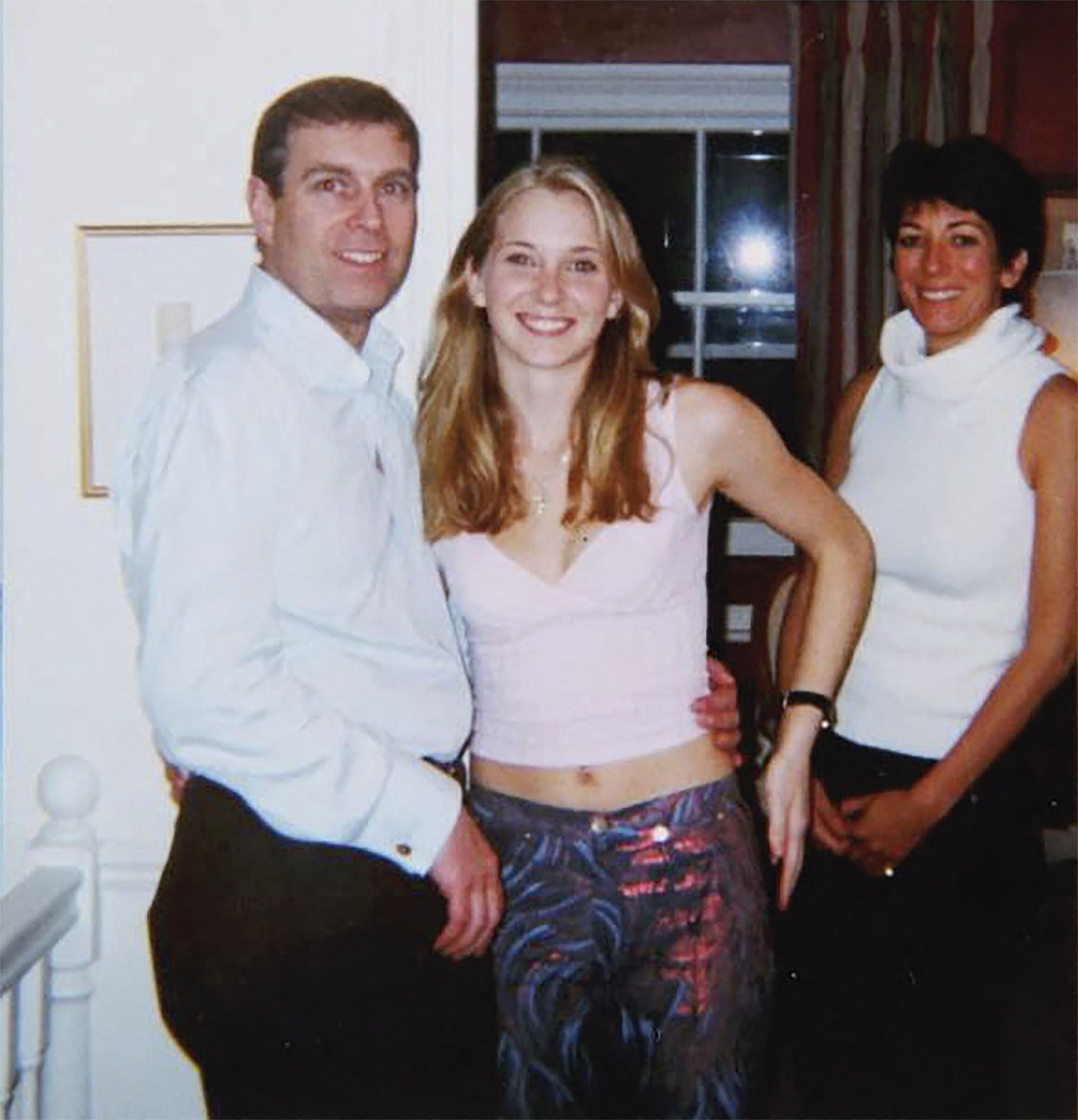 Accuser Virginia Giuffre, pictured with Prince Andrew and Ghislaine Maxwell around 2001, claimed that disgraced financier Jeffrey Epstein paid her $15,000 to have sex with Andrew, she said in her disposition in 2015