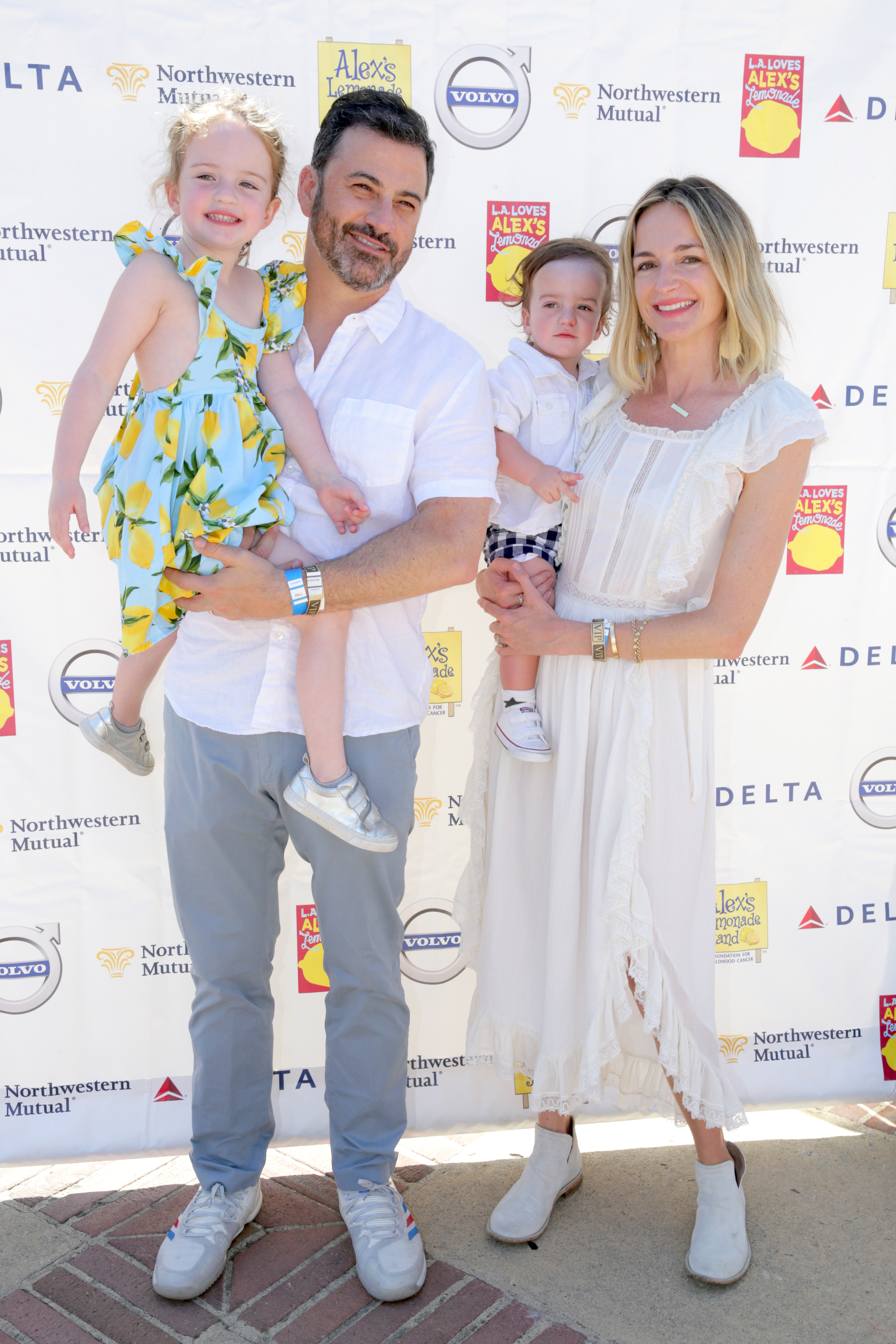 Jimmy Kimmel with his second wife Molly and his two youngest children