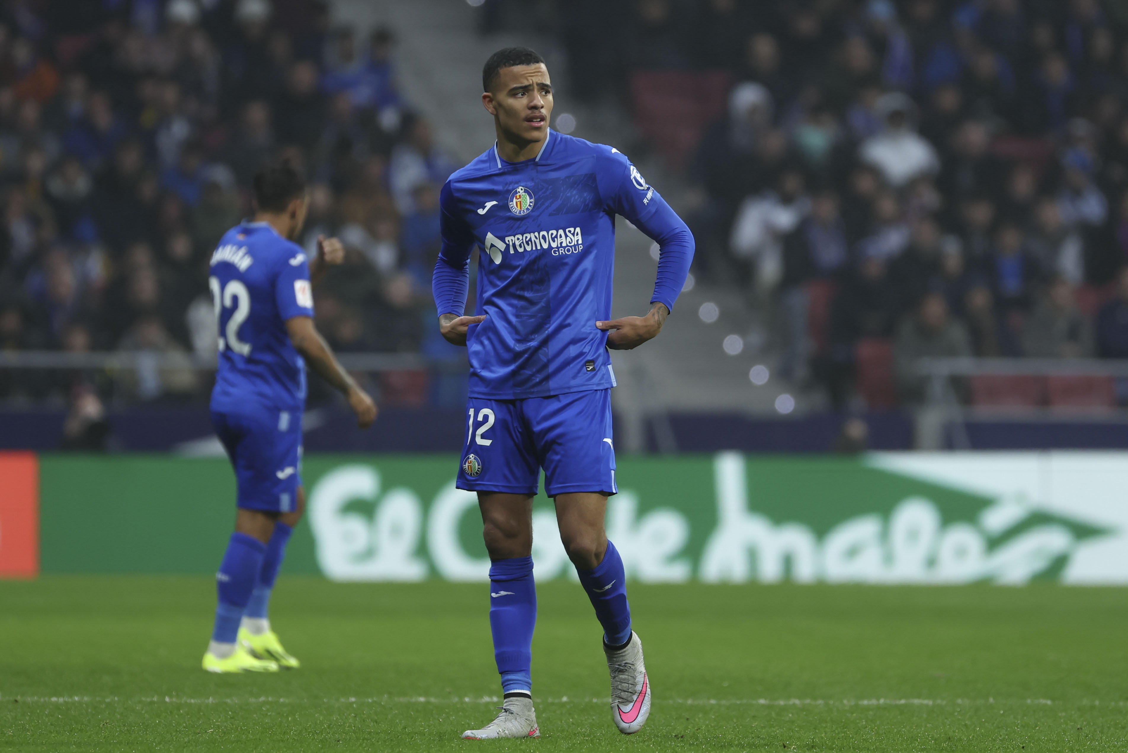 Mason Greenwood was sent off during a match against Rayo Vallecano