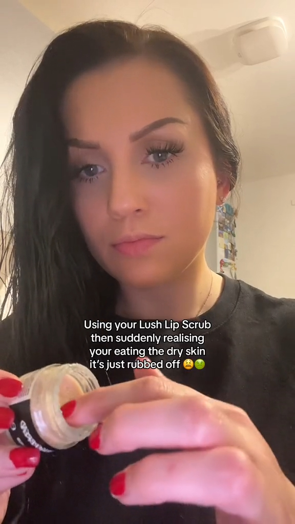 A Lush fan shared a realization she had while applying her lip scrub