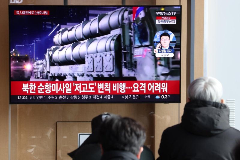 North Korea tested-fired a new submarine-launched cruise missile, state-run media Korean Central News Agency said Monday. Photo by Yonhap