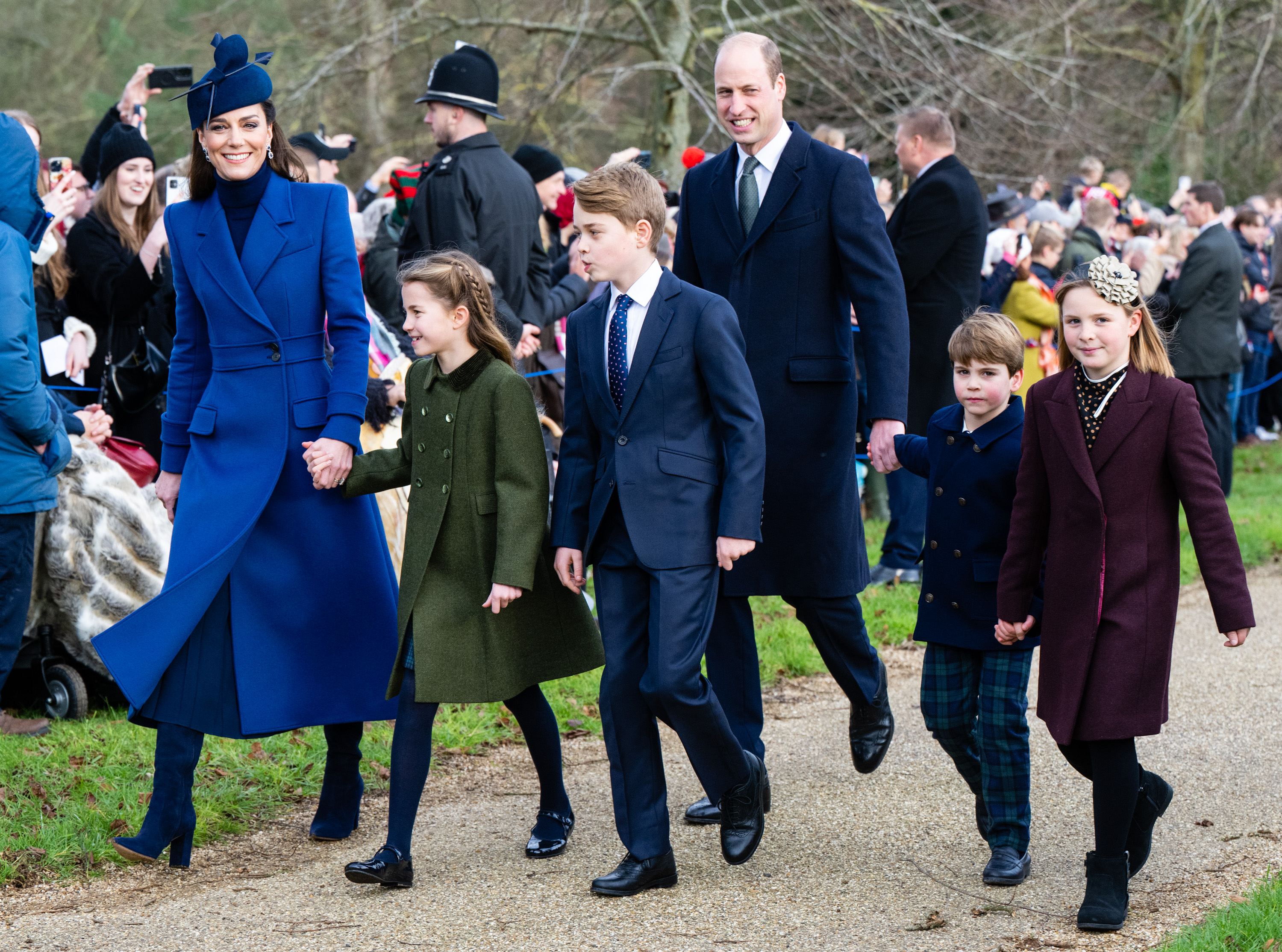 Kate was reunited with her kids George, Charlotte and Louis yesterday