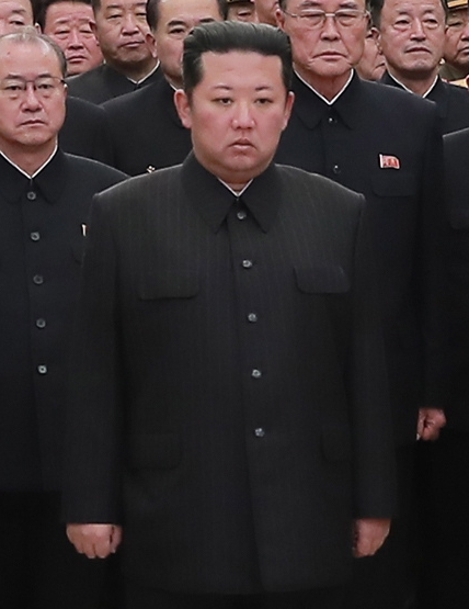 Kim appeared looking much slimmer in 2021 at a memorial service to his dad