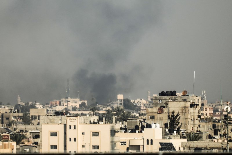 As the Israeli military continues its bombardment of the Gaza Strip, the U.S. State Department has issued a reward for any information on five Hamas-linked financial facilitators. Photo by Ismael Mohamad/UPI