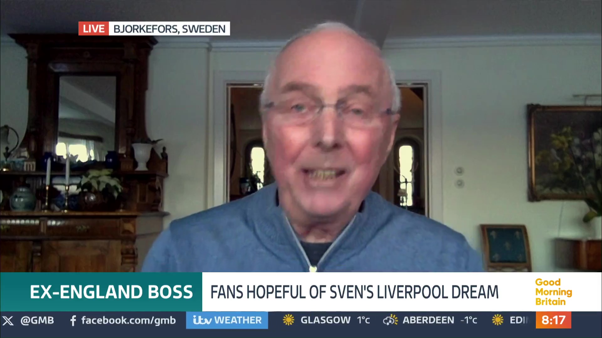 Sven said he would like to manage Liverpool in the charity game