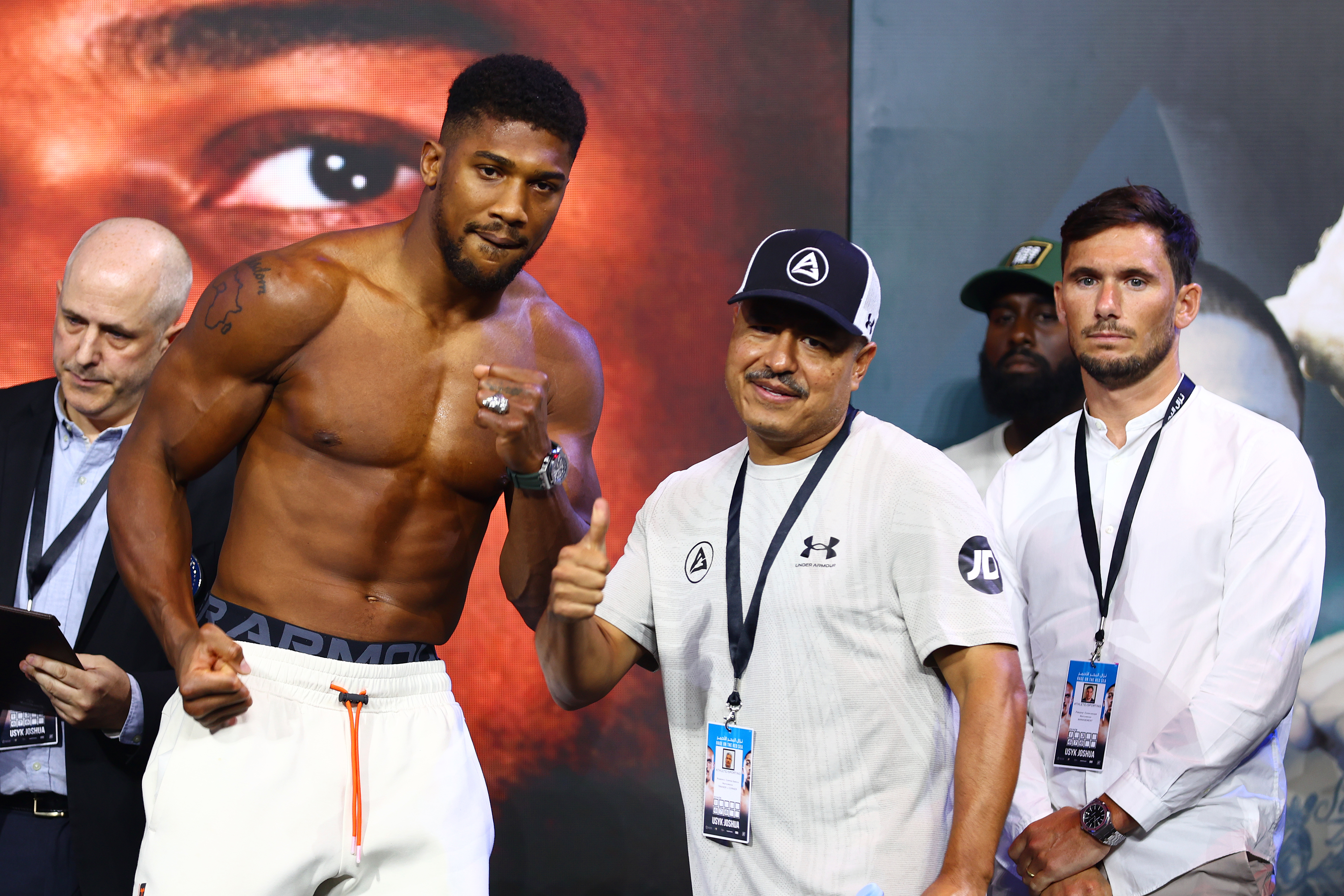 Anthony Joshua with former coach Robert Garcia