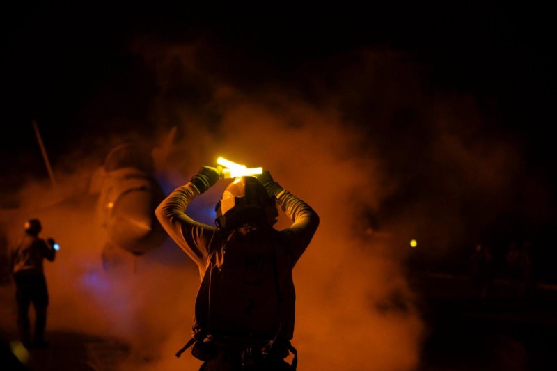 The United States military led a series of airstrikes in Yemen late Monday as part of the Biden administration's effort to degrade the Houthis' ability to attack shipping vessels in the Red Sea. Photo courtesy of U.S. Central Command/X