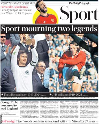 Telegraph back page