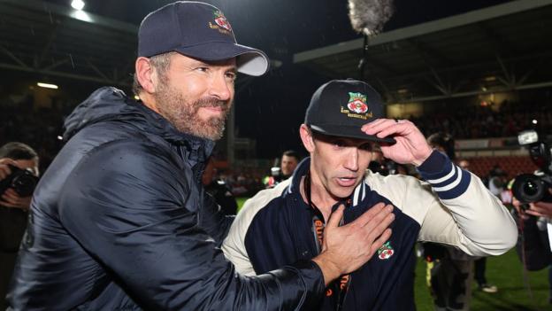 Ryan Reynolds and Rob McElhenney at the Racecourse