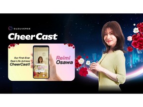 SUZUVERSE introduces Reimi Osawa as the first real-life actress to inspire a CheerCast avatar, blending celebrity charm with AI to combat loneliness in the metaverse.