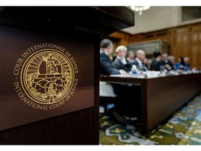 The International Court of Justice in The Hague. Photographer: REMKO DE WAAL/AFP