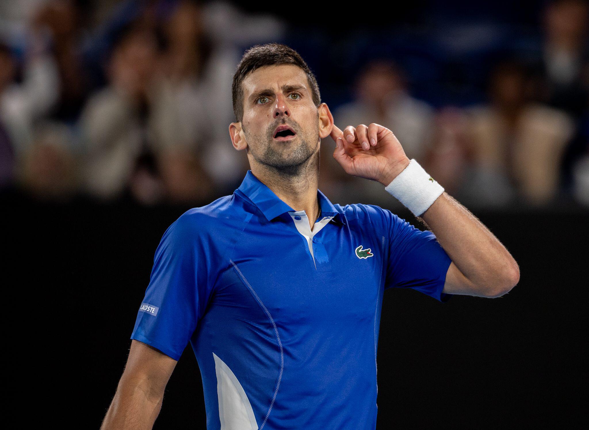 Djokovic prevailed 6-3 6-3 7-6 to reach round four