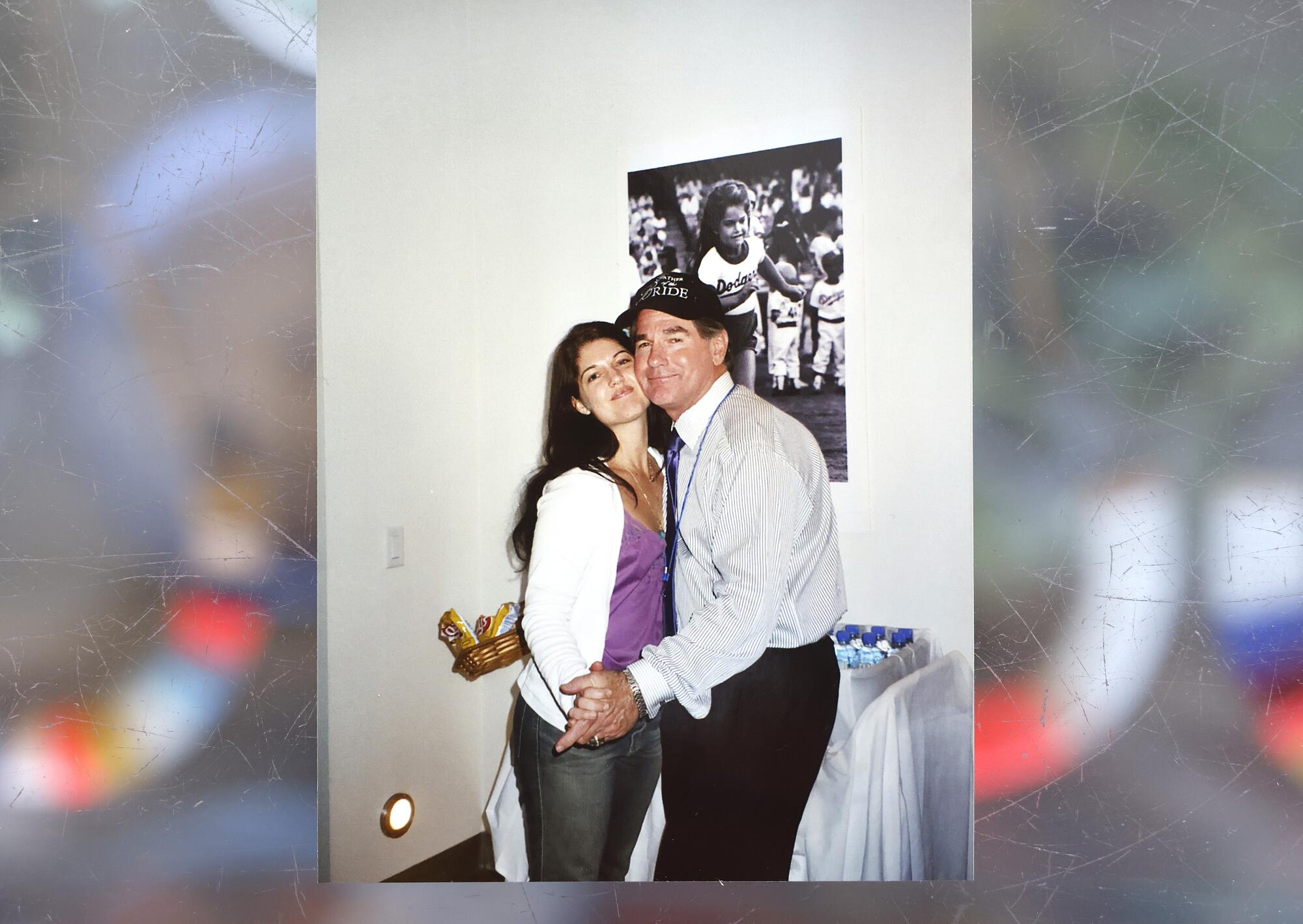 Krisha Garvey is pictured with her father, Steve Garvey, at Krisha's bridal shower in 2005.