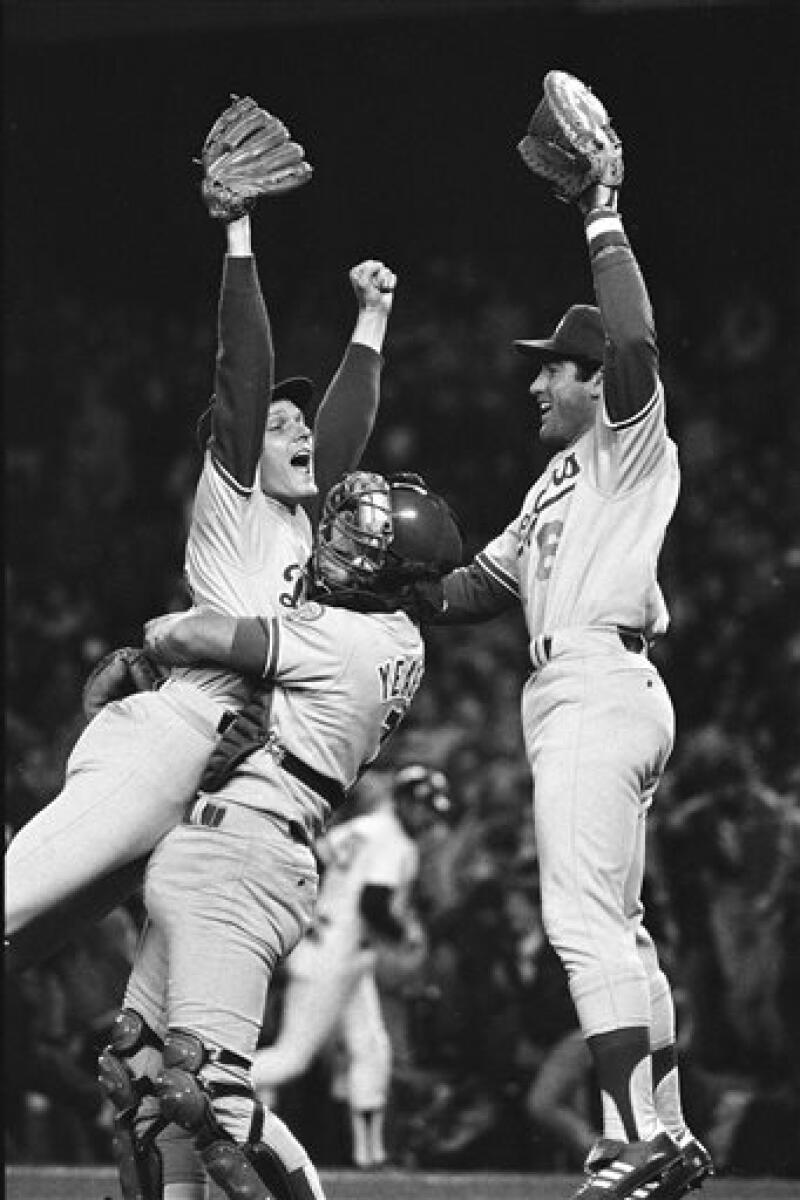 Los Angeles Dodgers celebrate after the Dodgers defeated the New York Yankees to win the World Series.