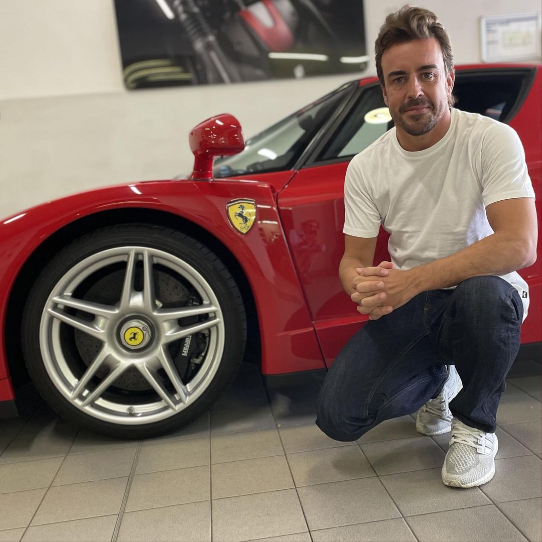 The Spaniard naturally has a Ferrari in his collection