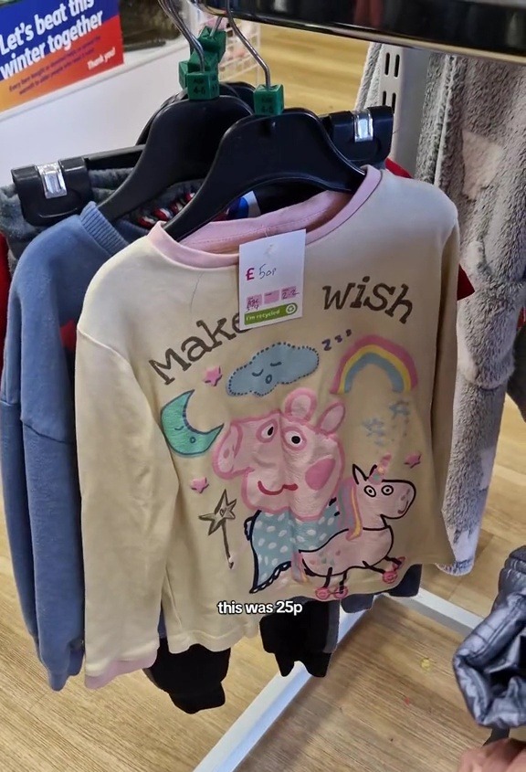 Francesca, 33, also spotted several items of kids' clothing, such as this cute top for 25p