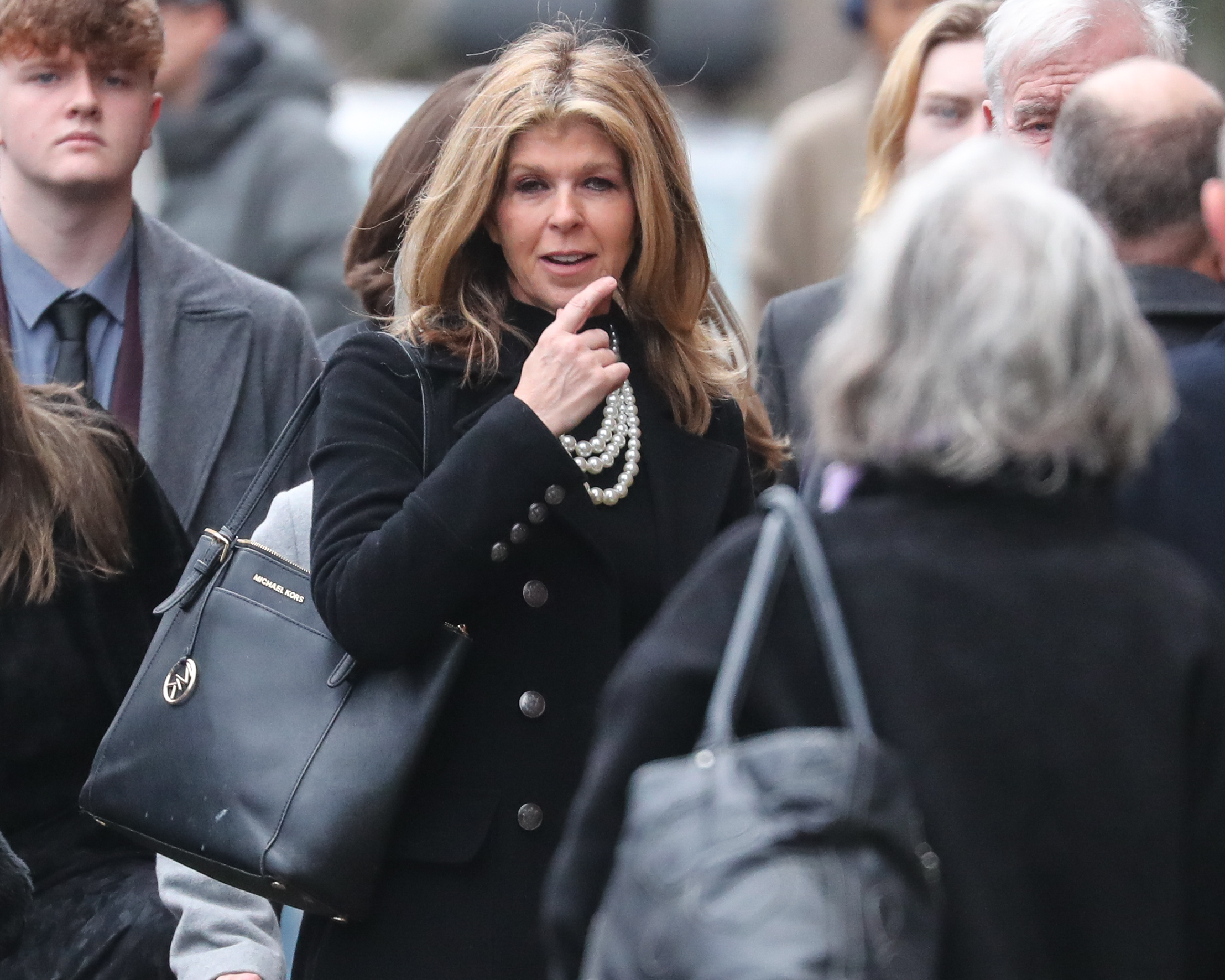 Kate Garraway at her husband Derek's funeral earlier this week