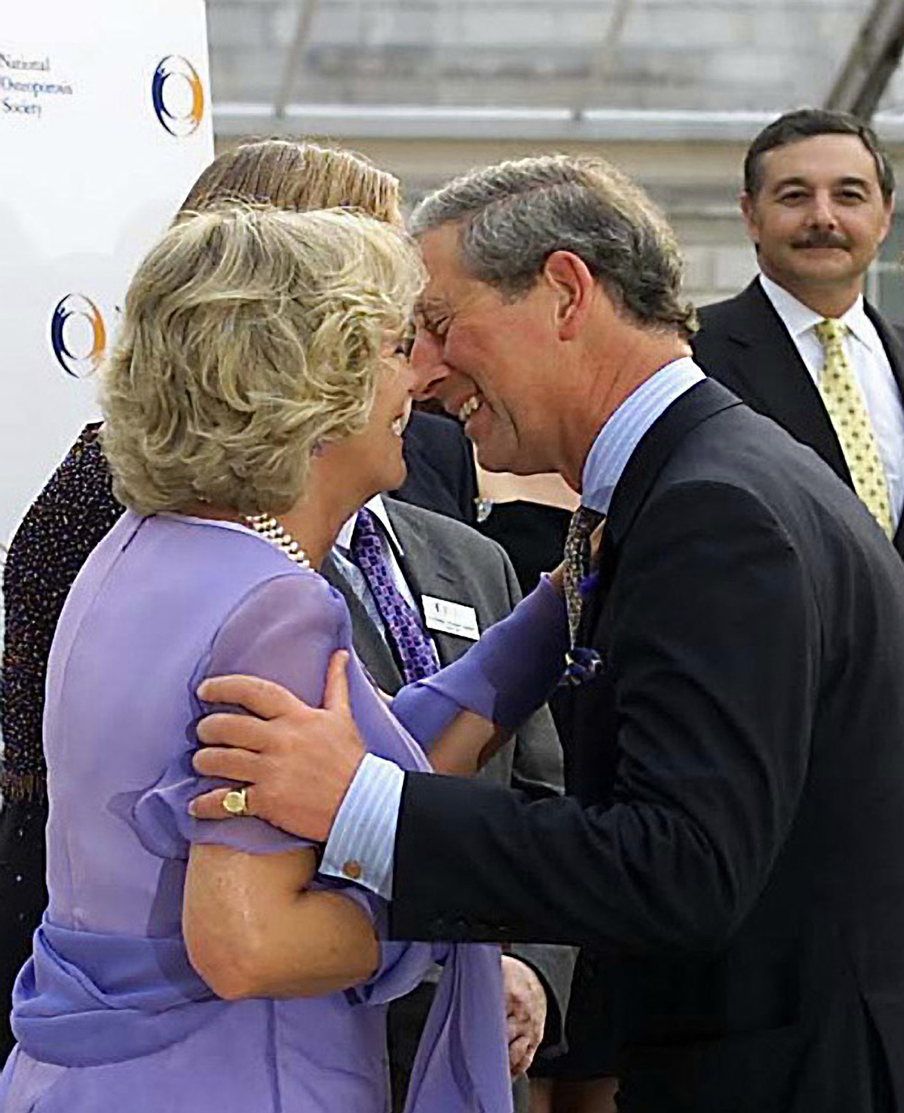 Camilla and Charles did not kiss in public until 2001