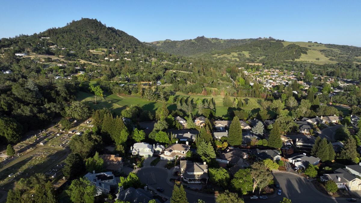 A general view of Healdsburg, Calif.