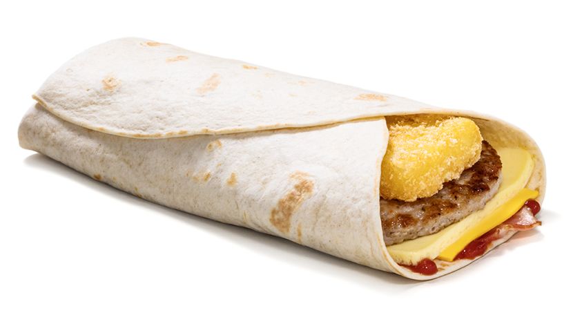 The previous Breakfast Wrap contained a folded egg instead of two rounded ones