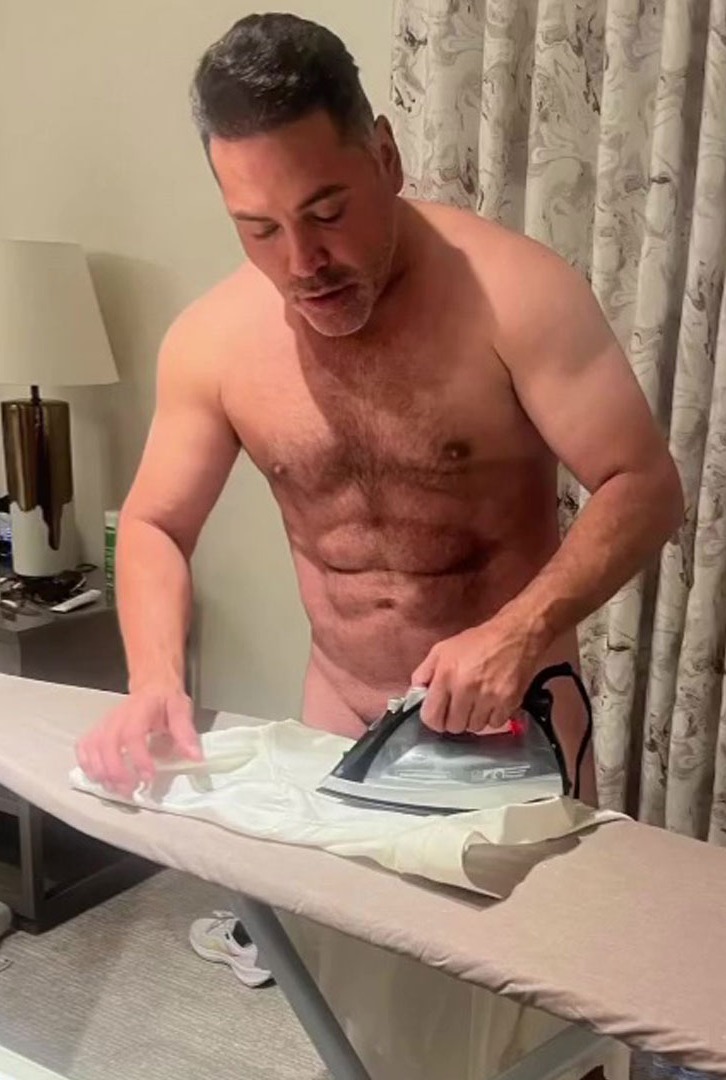 The 51-year-old stunned his followers this week with a naked photo of himself ironing