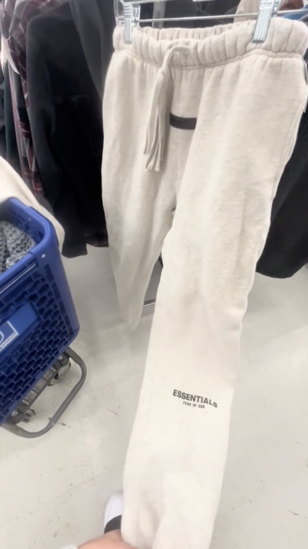 She picked up $195 Fear of God sweats and a hoodie for a fraction of the price