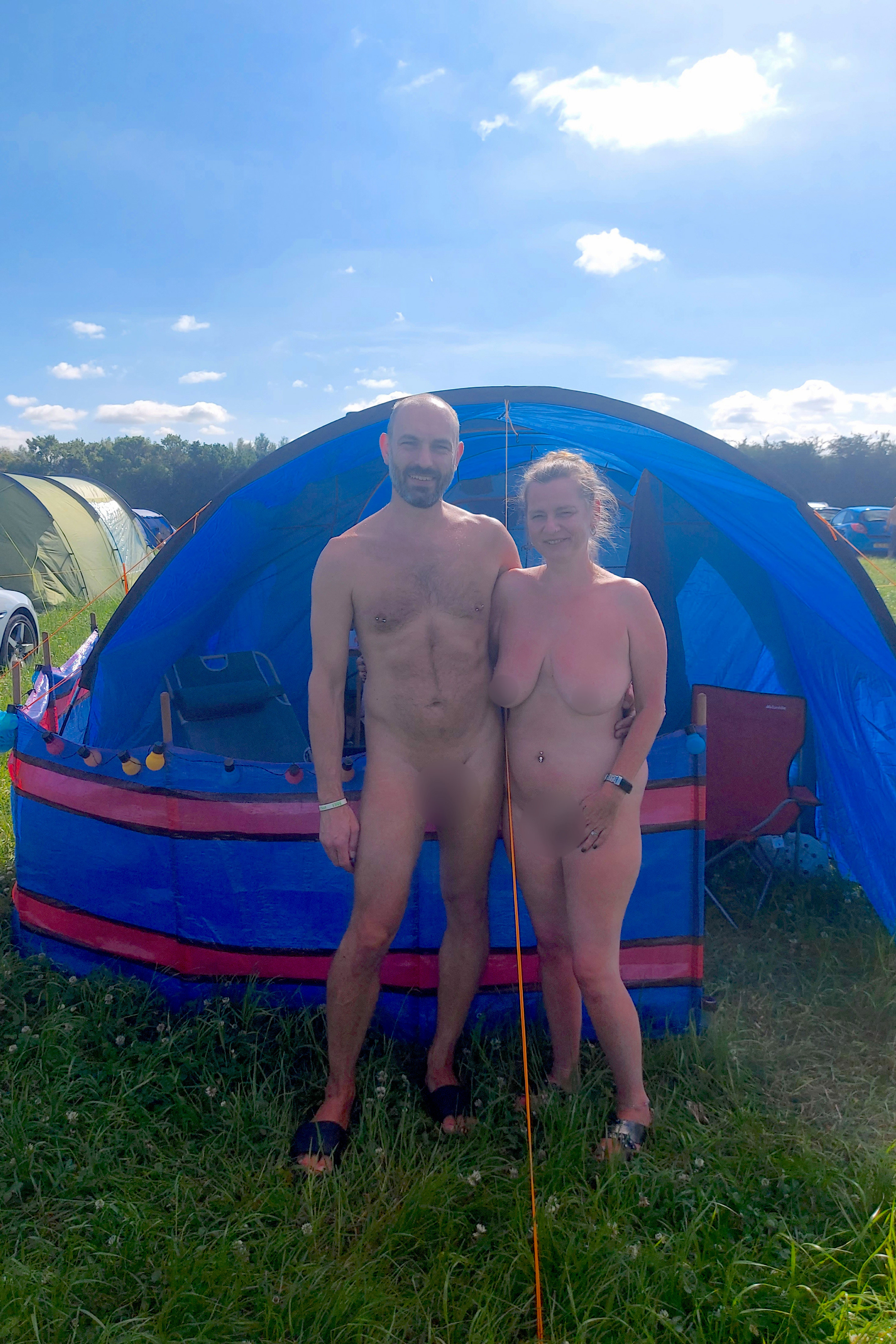 The London-based couple at Nudefest in July 2022