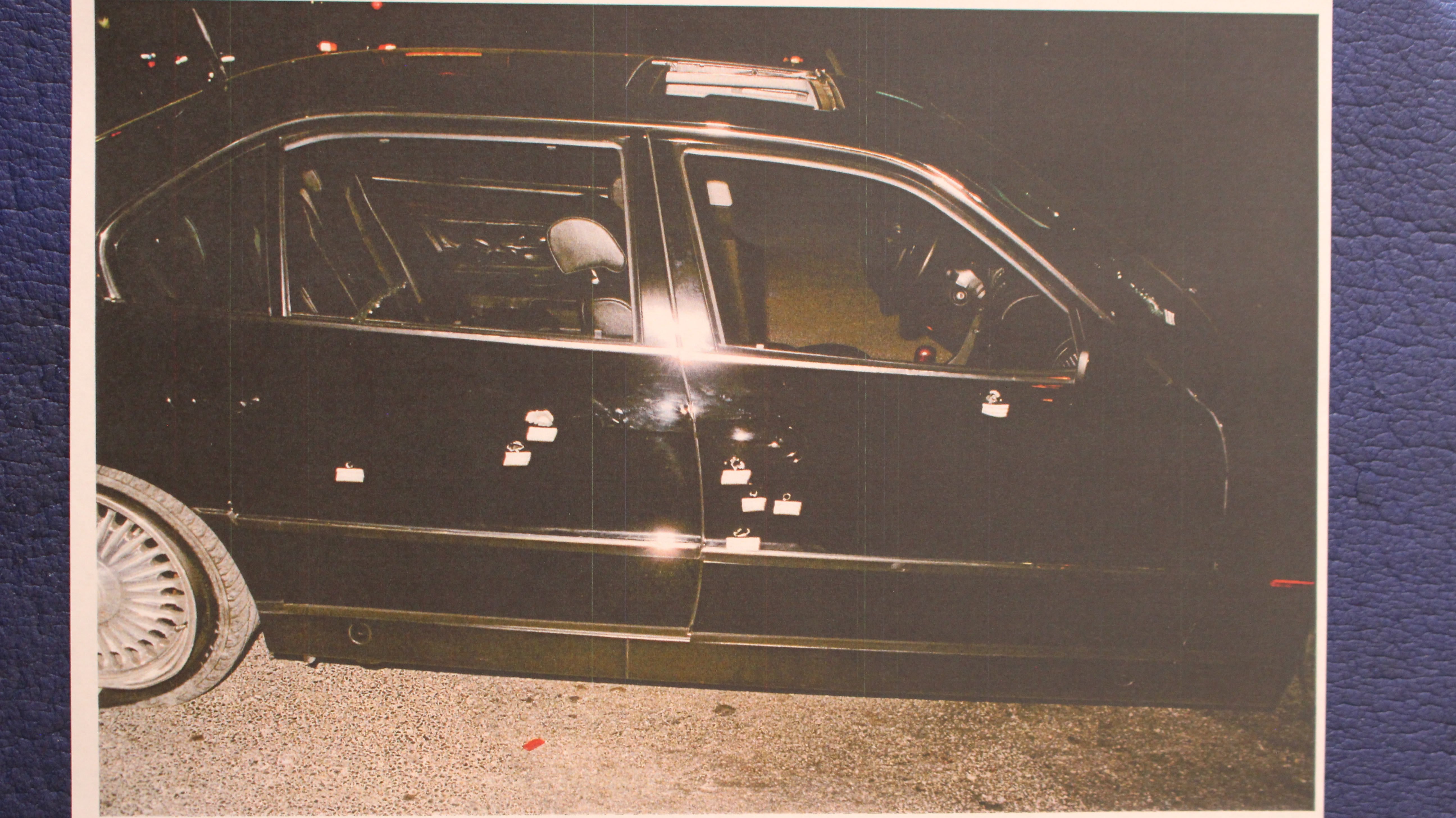 This picture of Tupac's bullet-ridden court was shown to a grand jury in Las Vegas