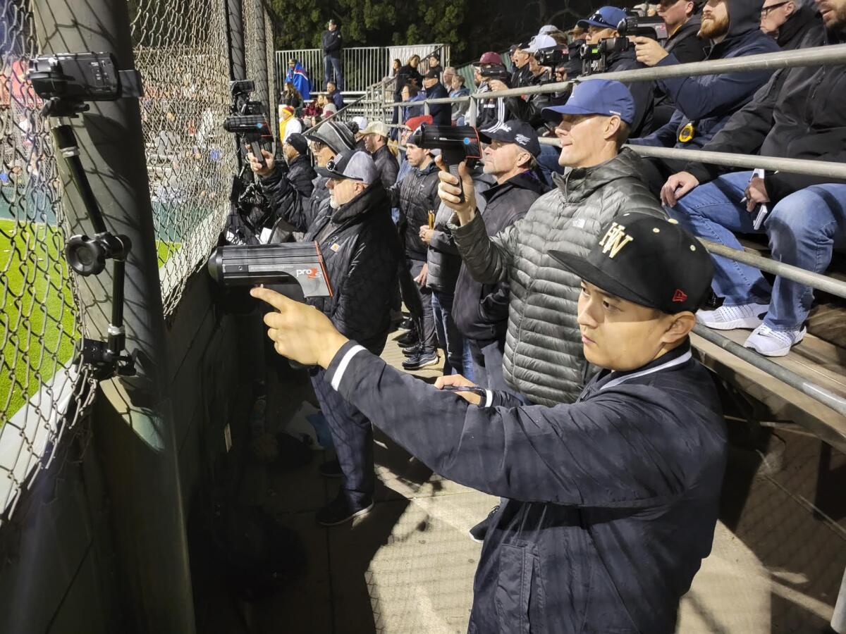 The radar guns were out for Harvard-Westlake pitcher Dunan Marsten, who touched 97 mph.