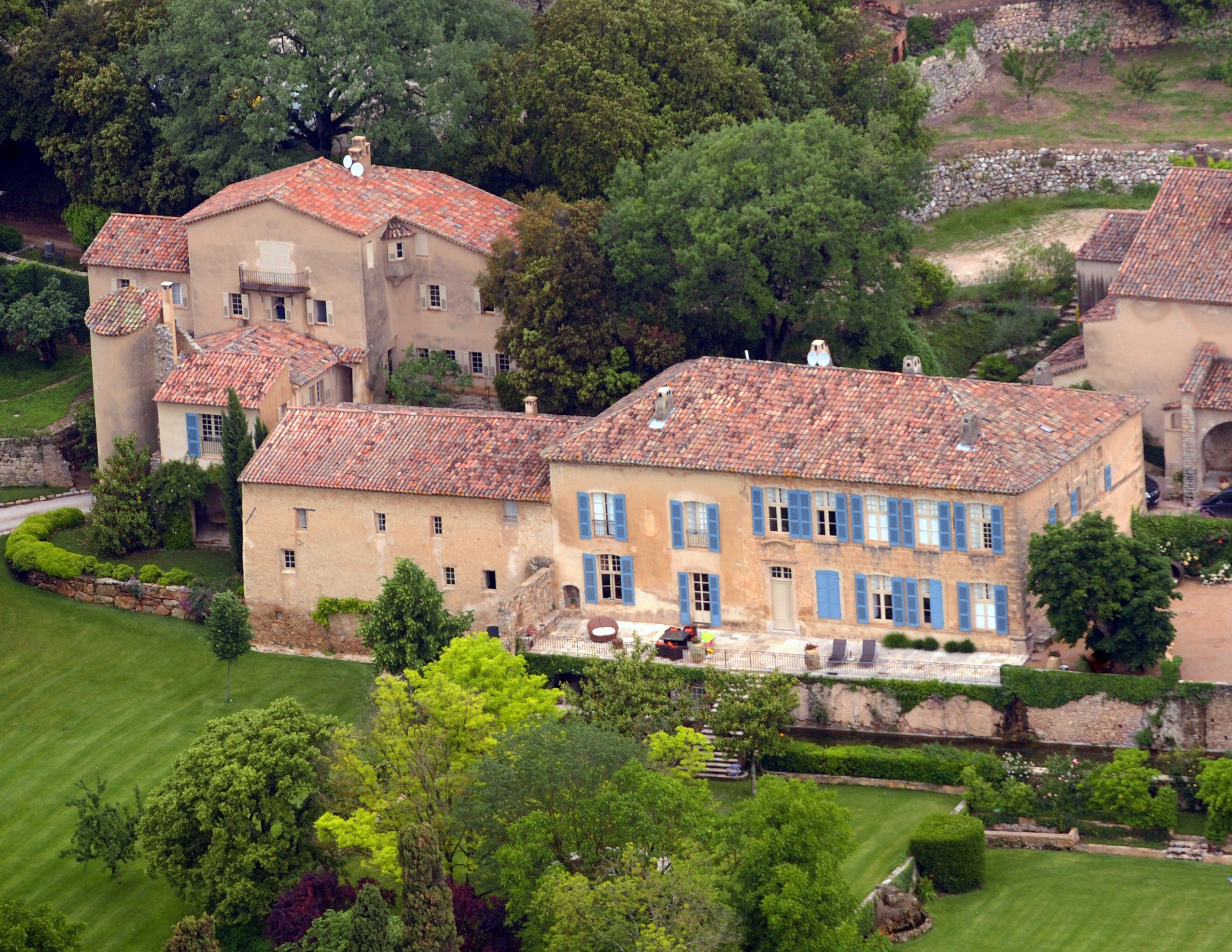 Chateau Miraval, seen here in an aerial photo, has produced an award-winning sparkling rosé wine