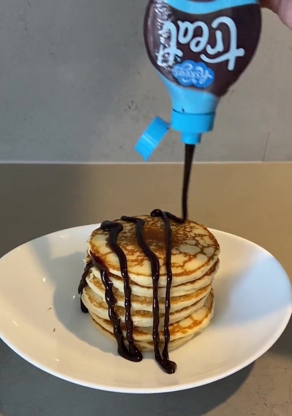 The stack of pancakes looked delicious and people couldn't wait to try the hack