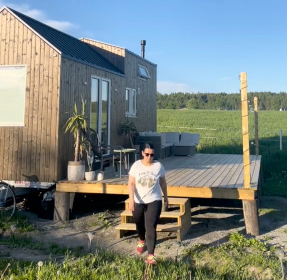 She said the most expensive addition to her tiny home was the toilet itself