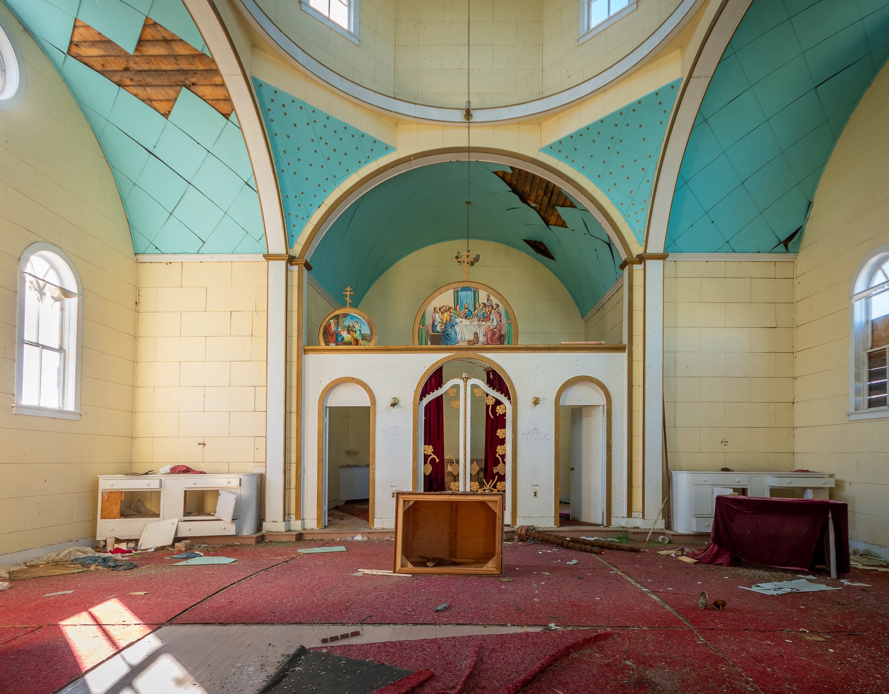 Inside a beautiful Ukrainian church that was left to rot