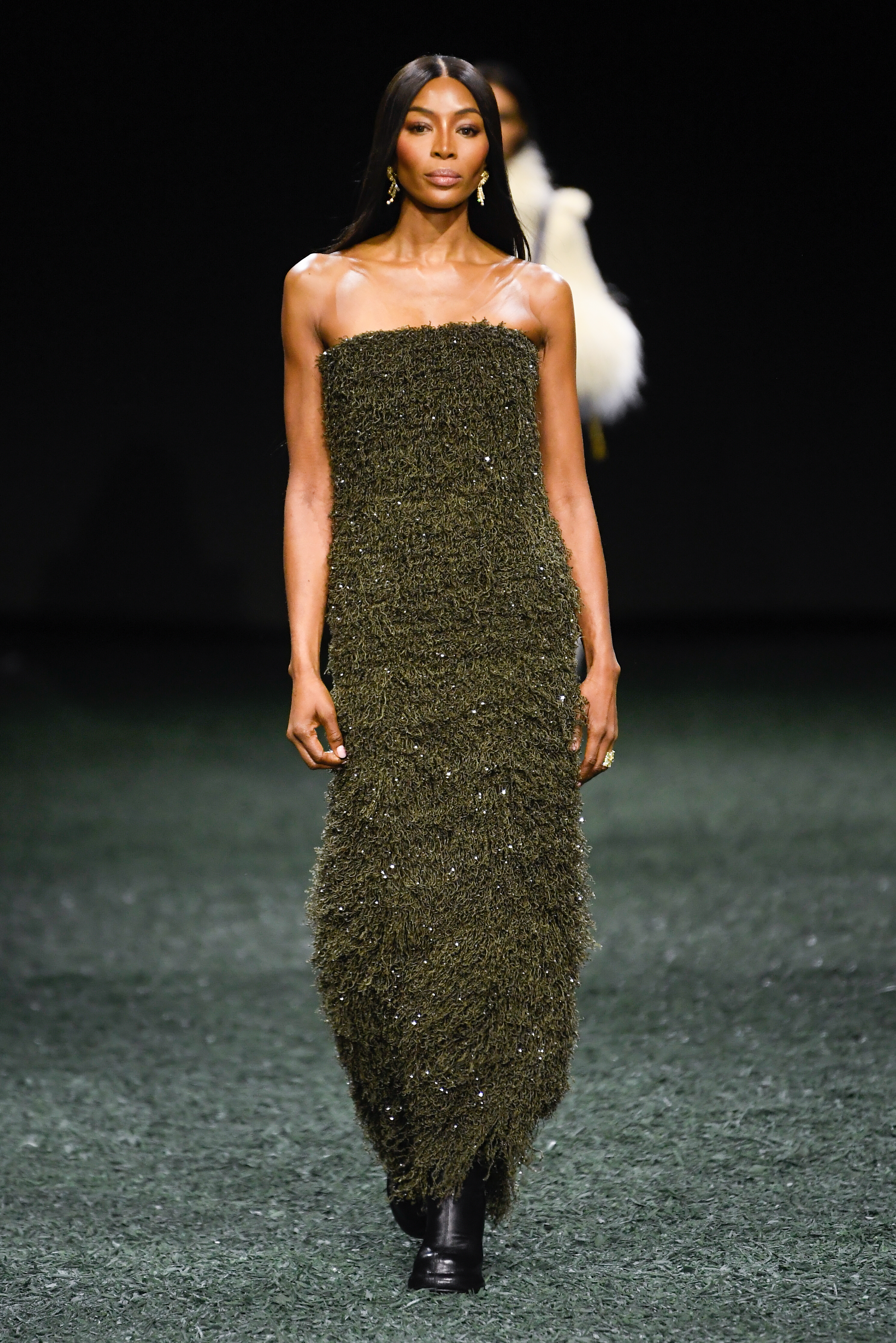 Naomi Campbell walked the runway