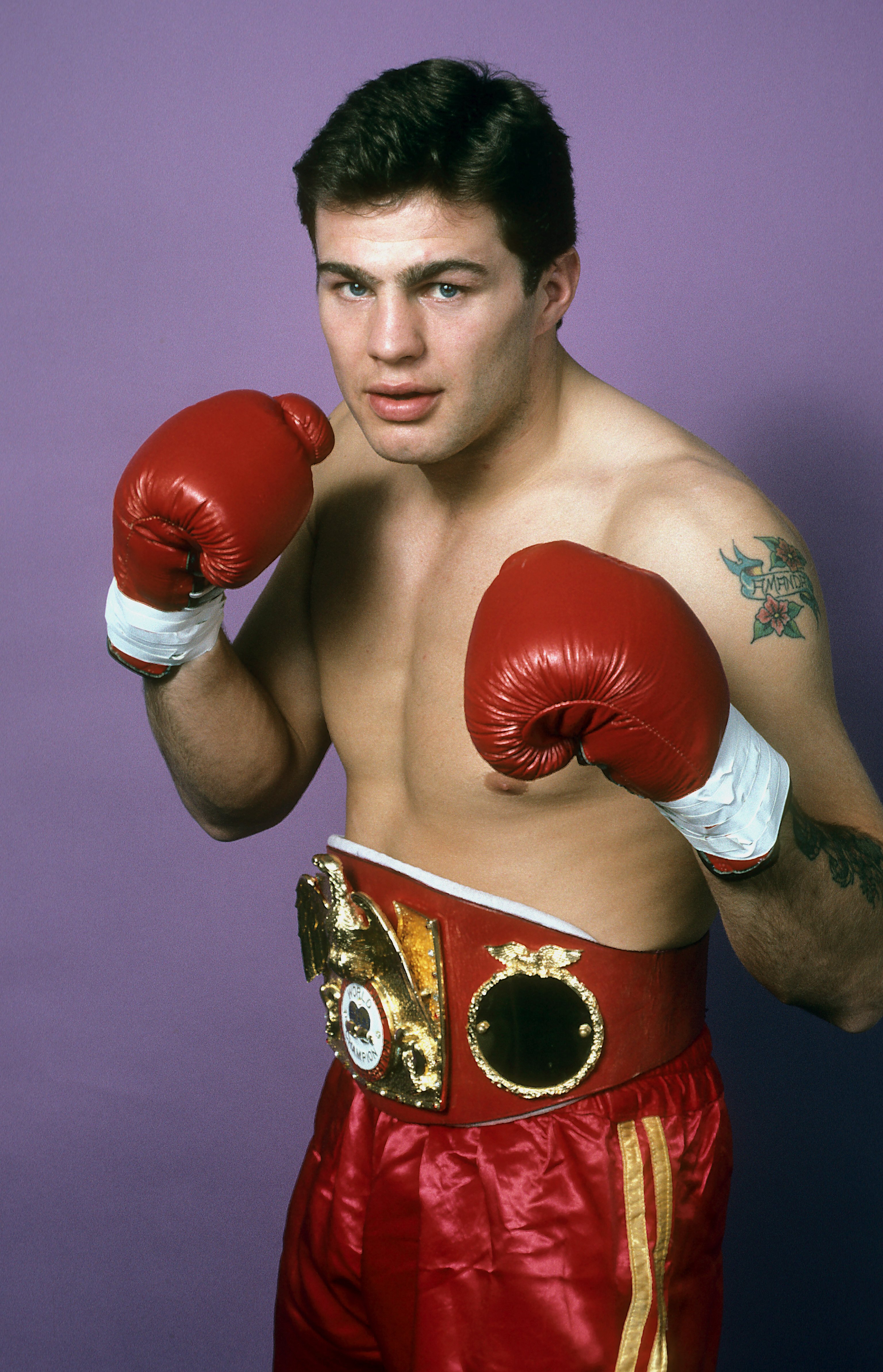 McCrory with his world champion belt in 1990