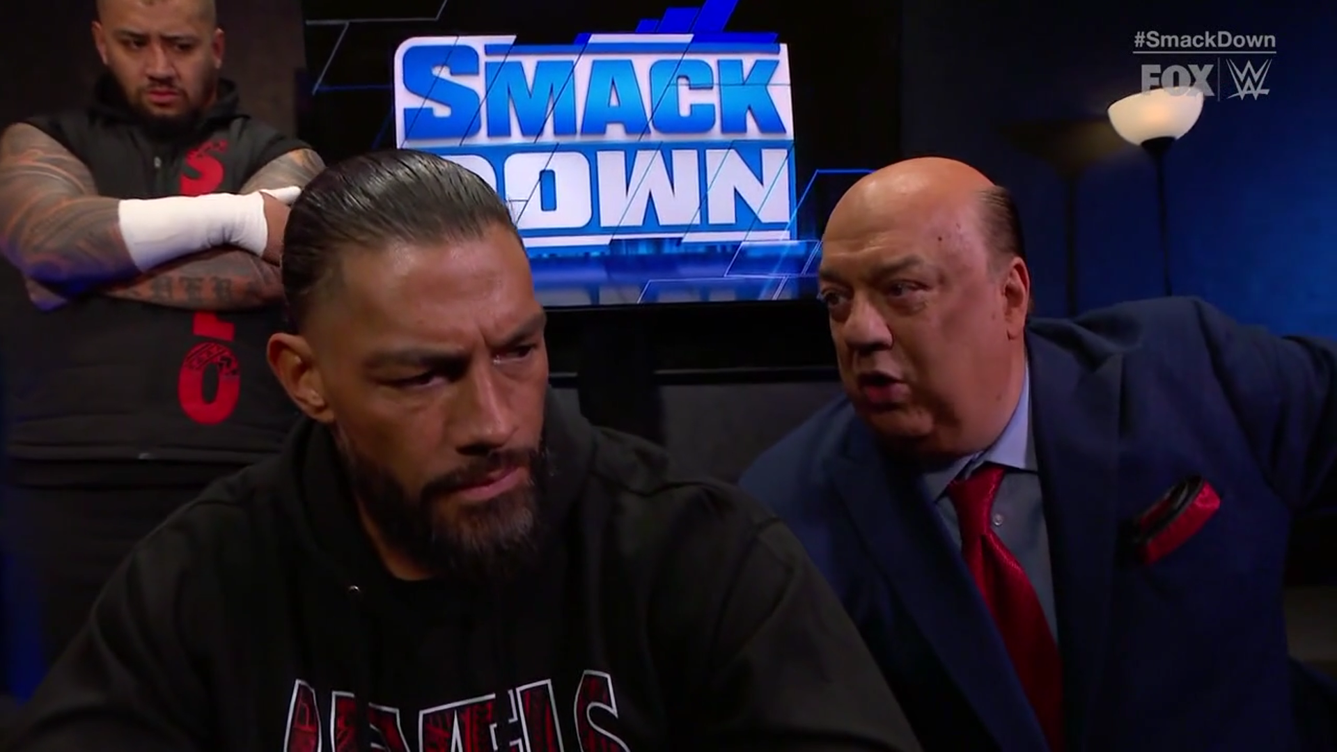 Roman Reigns speaks with Bloodline