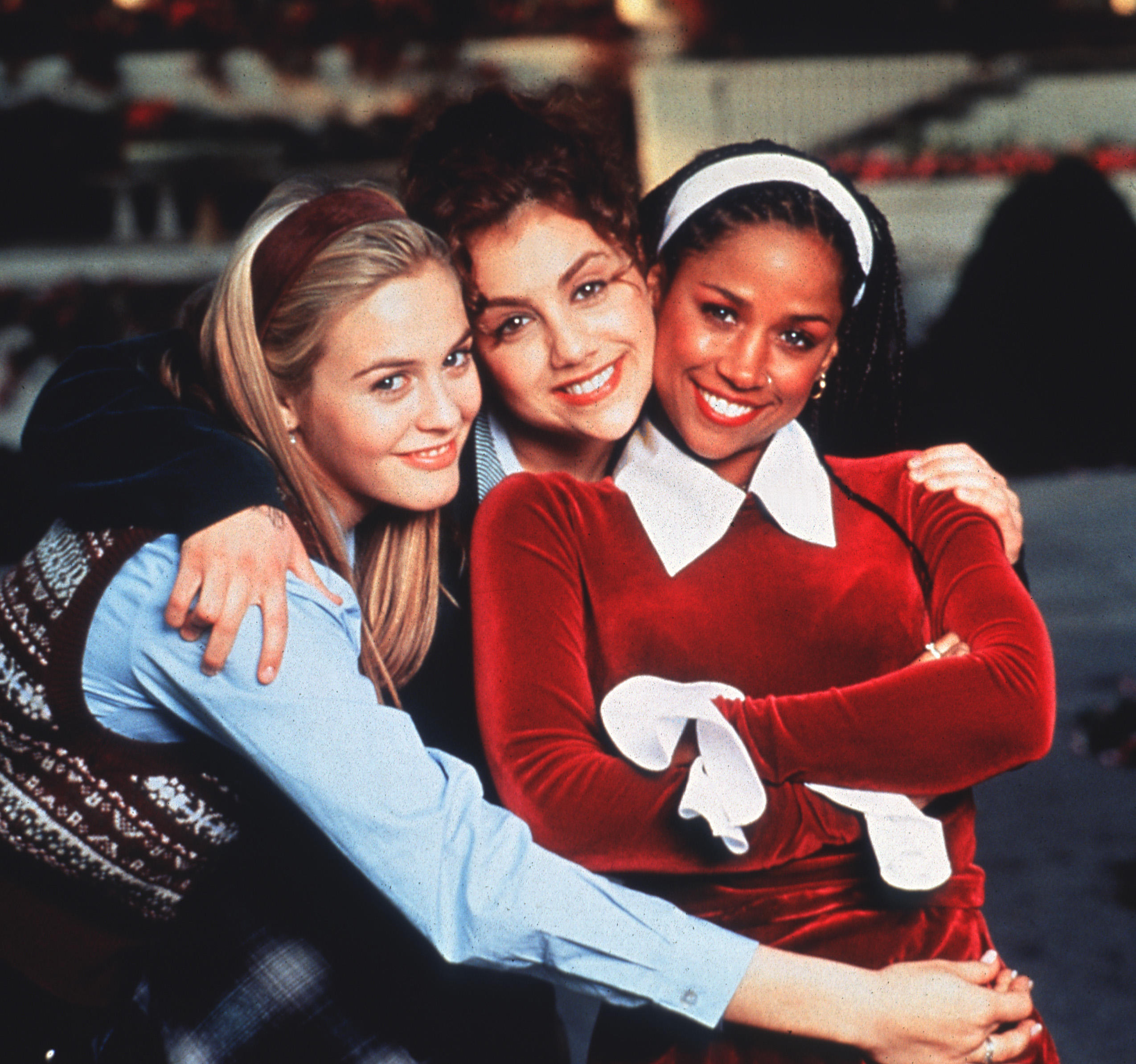 The fresh faced actress next to fellow Clueless stars: Alicia Silverstone and the late Brittany Murphy