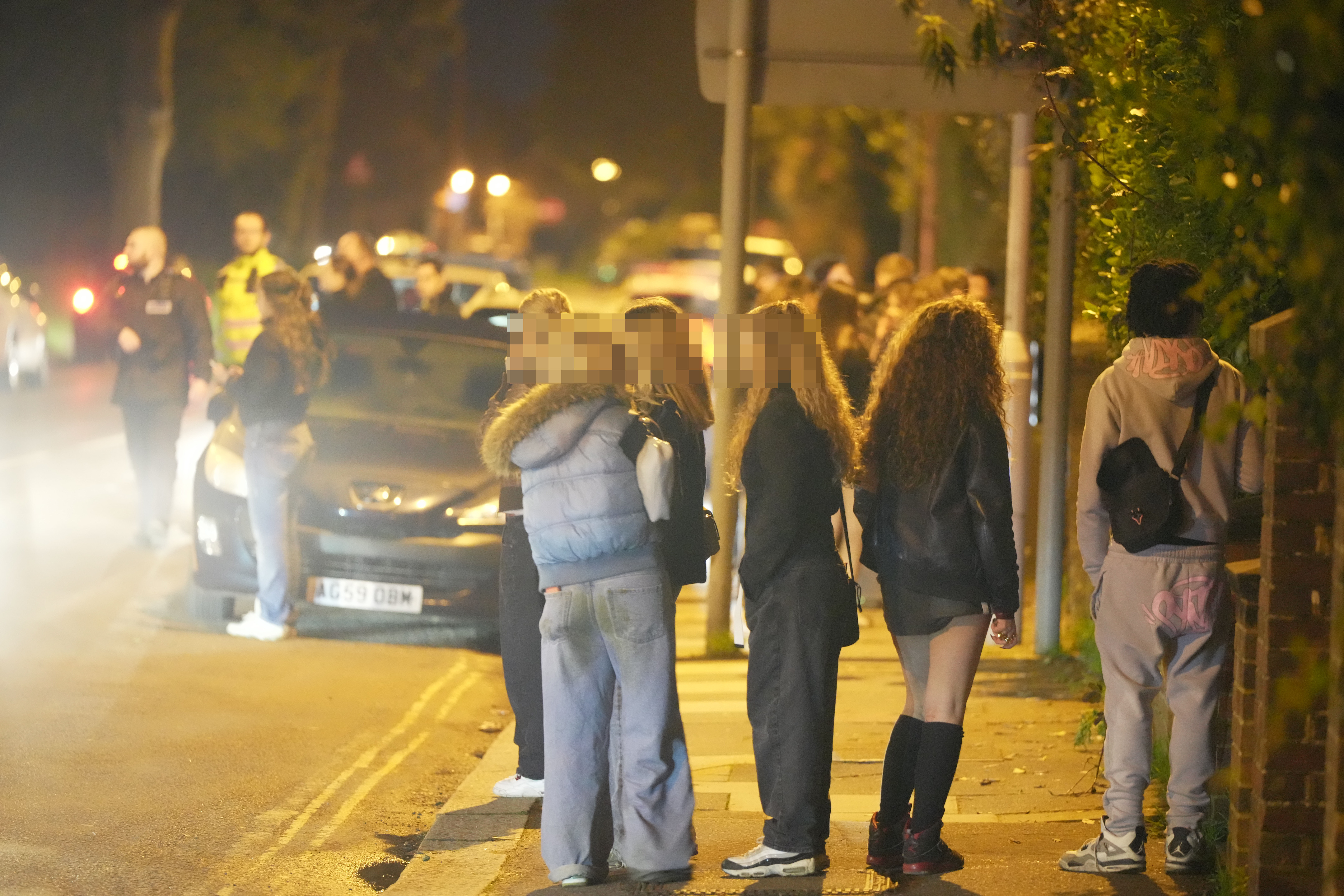 The out-of-control party was broken up by police who said that at least 100 to 200 teenagers had descended on the seaside town of Worthing