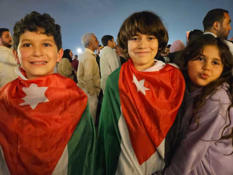 Ahmed, Mahmoud and Taiba Dolaat at Souq Waqif, Doha [Hafsa Adil/Al Jazeera]