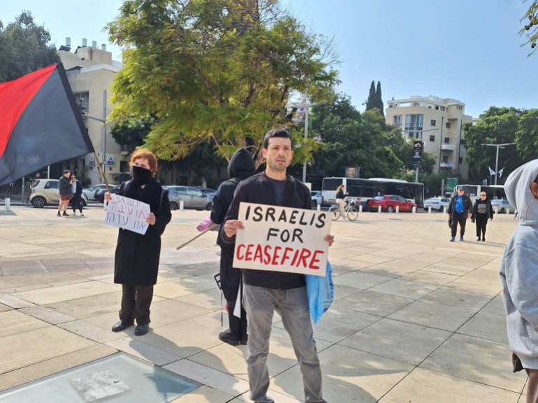 Anti war protest in Tel.Aviv on municipal elections